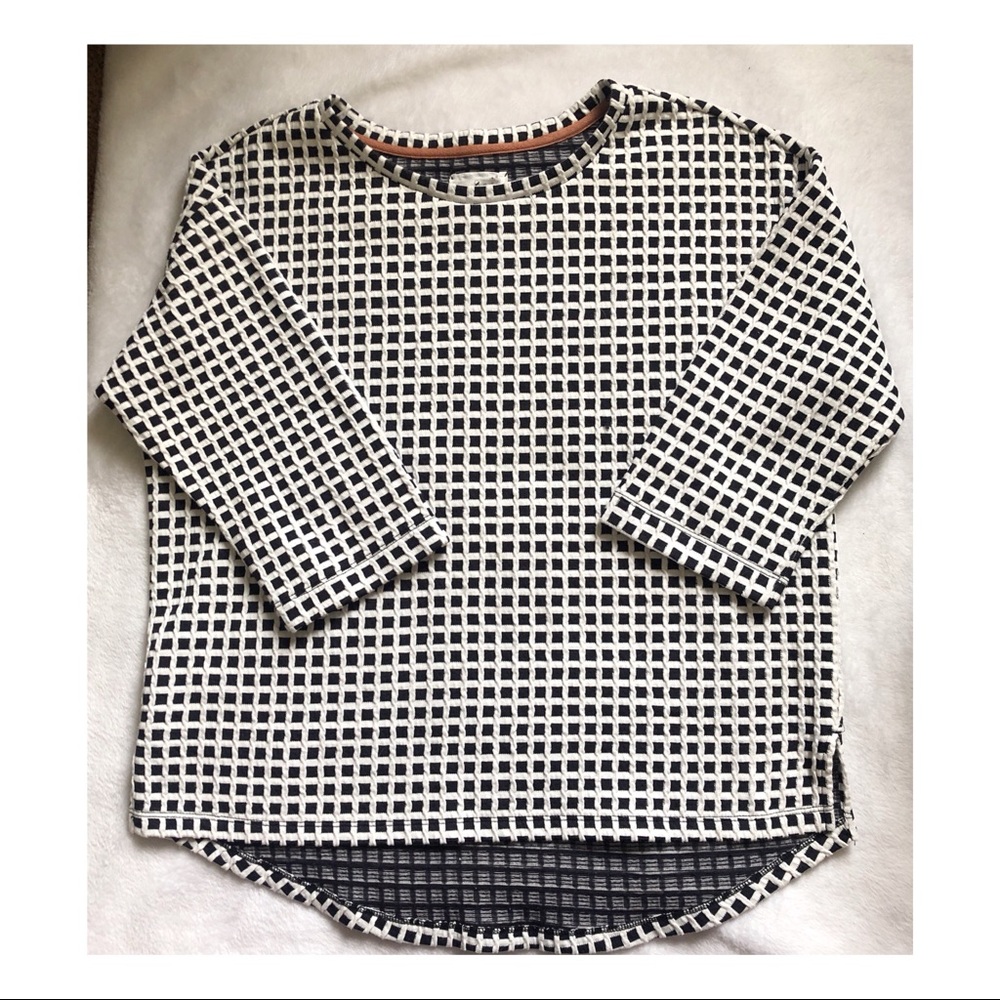 NWOT-LOU & GREY Window Pane Light Pullover Sweater - Picture 5 of 6